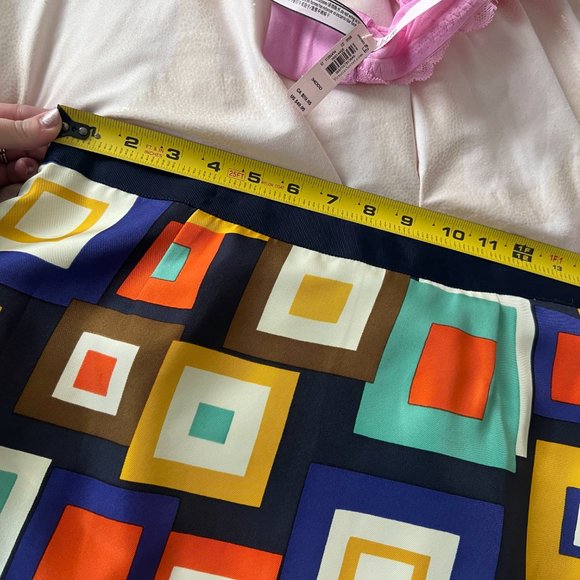 Kate Spade Kylie 100% silk geometric pencil midi skirt size 6 PLEASE READ - Picture 10 of 16